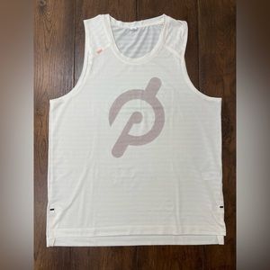 Men's RhoneXPeloton Muscle Sleeve T-Shirt. XLNT condition.  Crème white. Men’s L